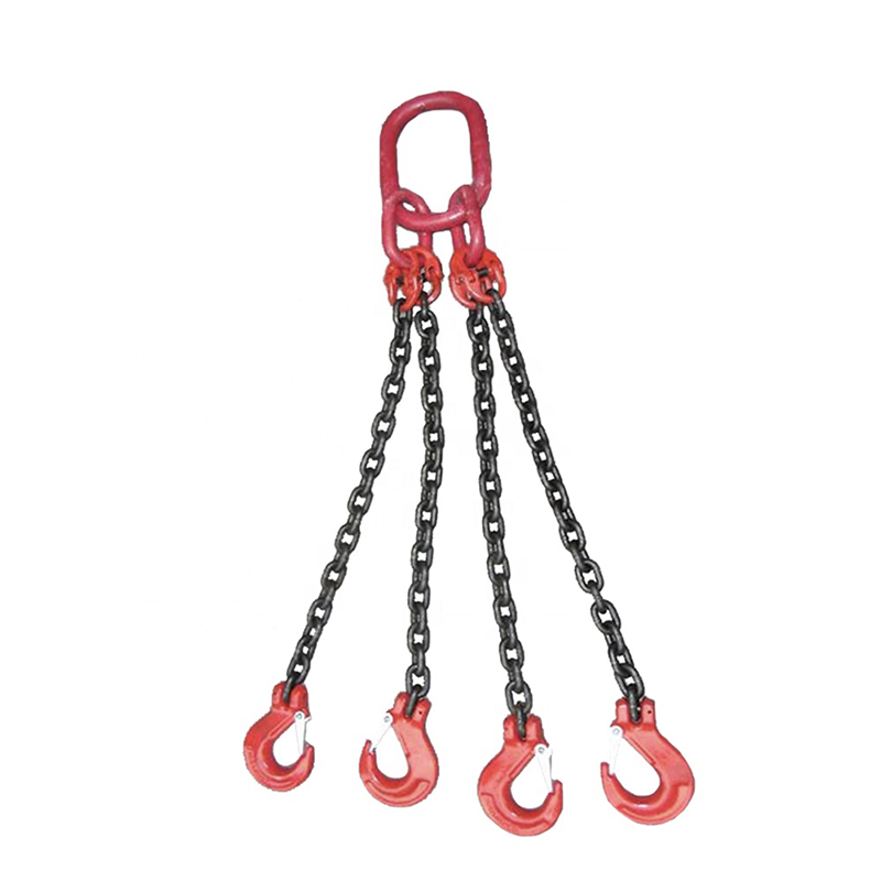 80级 DOS 链式吊索-顶部双腿长方形主链节和底部带锁的两个吊索钩